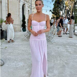 NWT Manning Cartell Double Time Pleat Dress in Hydrangea